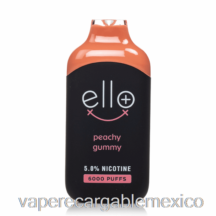 Vape Recargable Blvk Ello Plus 6000 Hielo De Goma Color Melocotón Desechable